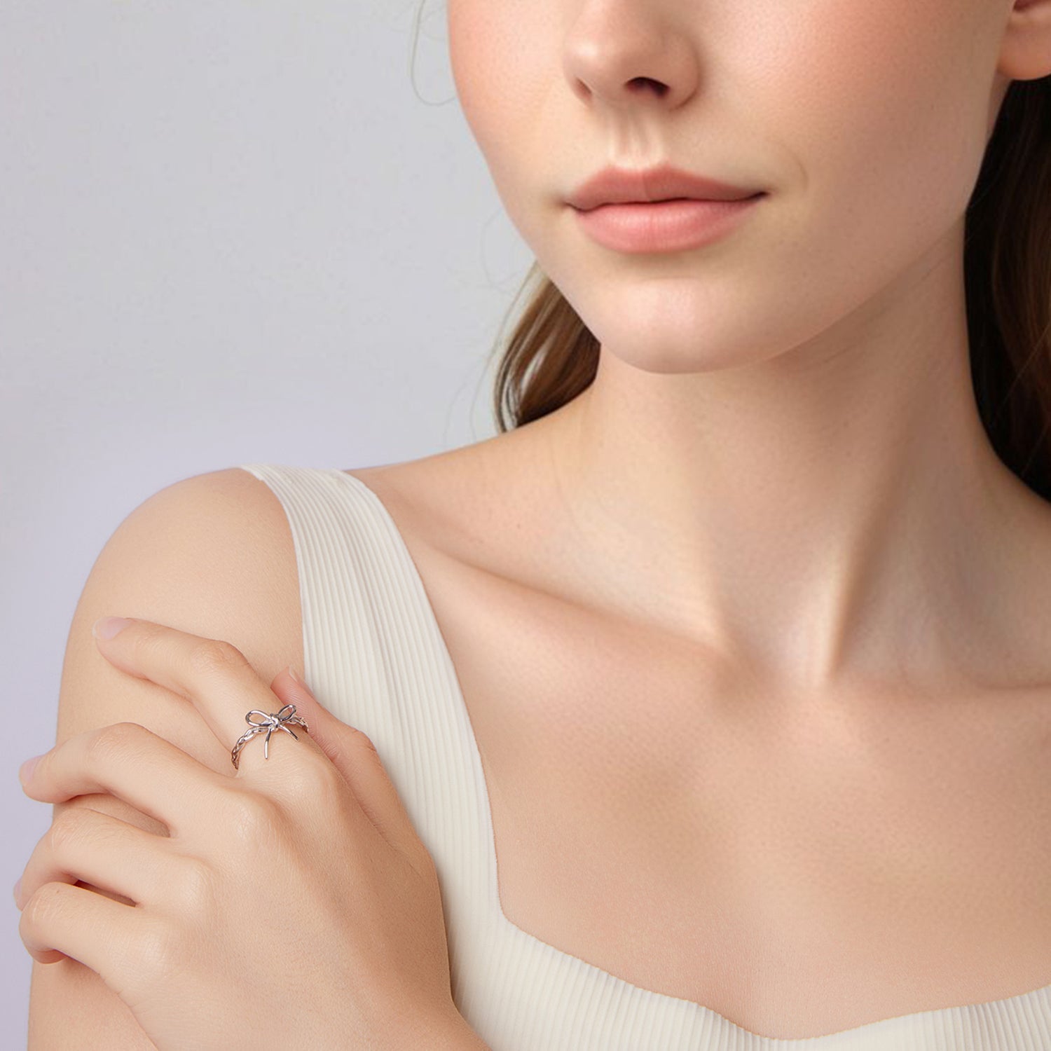 925 Sterling Silver Plated White Gold Minimalist Pendant Necklace for Women  DestGlow