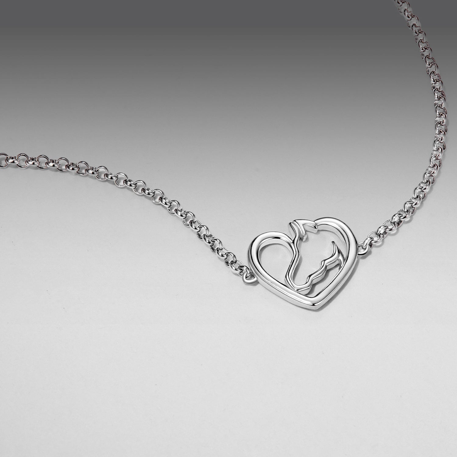 925 Sterling Silver Plated White Gold Bracelet 21cm for Women  DestGlow