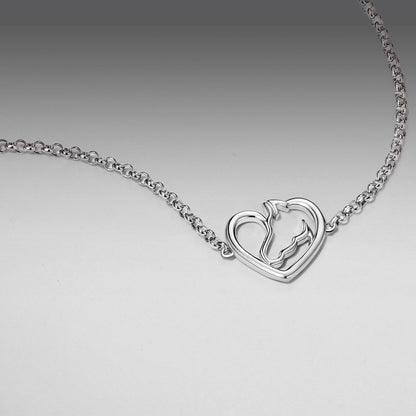 925 Sterling Silver Plated White Gold Bracelet 21cm for Women  DestGlow