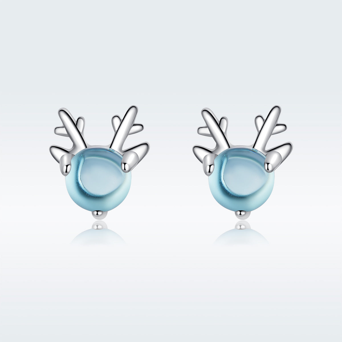 925 Sterling Silver Transparent Glass Earrings  DestGlow