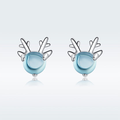 925 Sterling Silver Transparent Glass Earrings  DestGlow