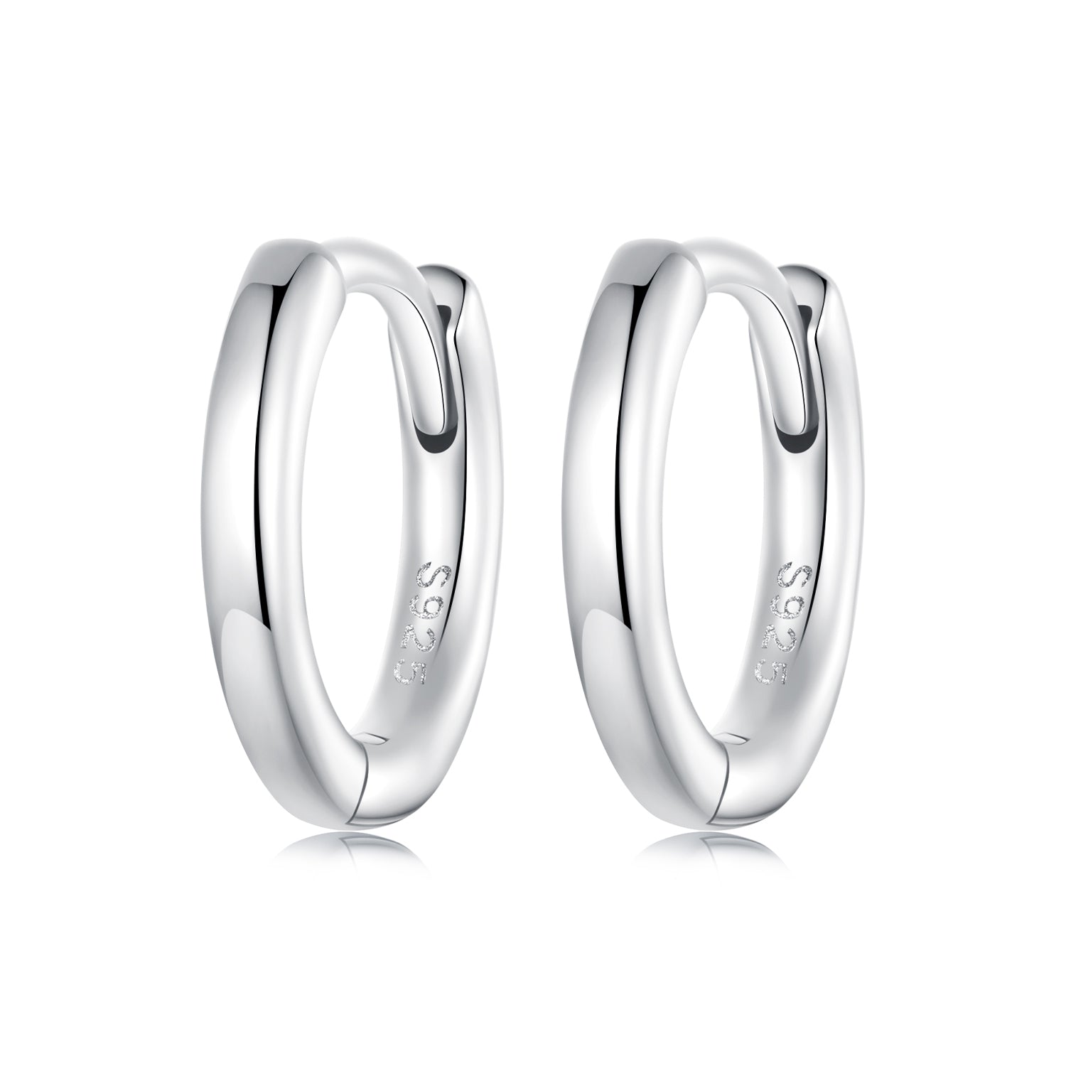 925 Sterling Silver &amp; White Gold Plated Earrings for Women