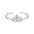 925 Sterling Silver 1.9mm Pavé Setting White Gold Plated Ring  DestGlow