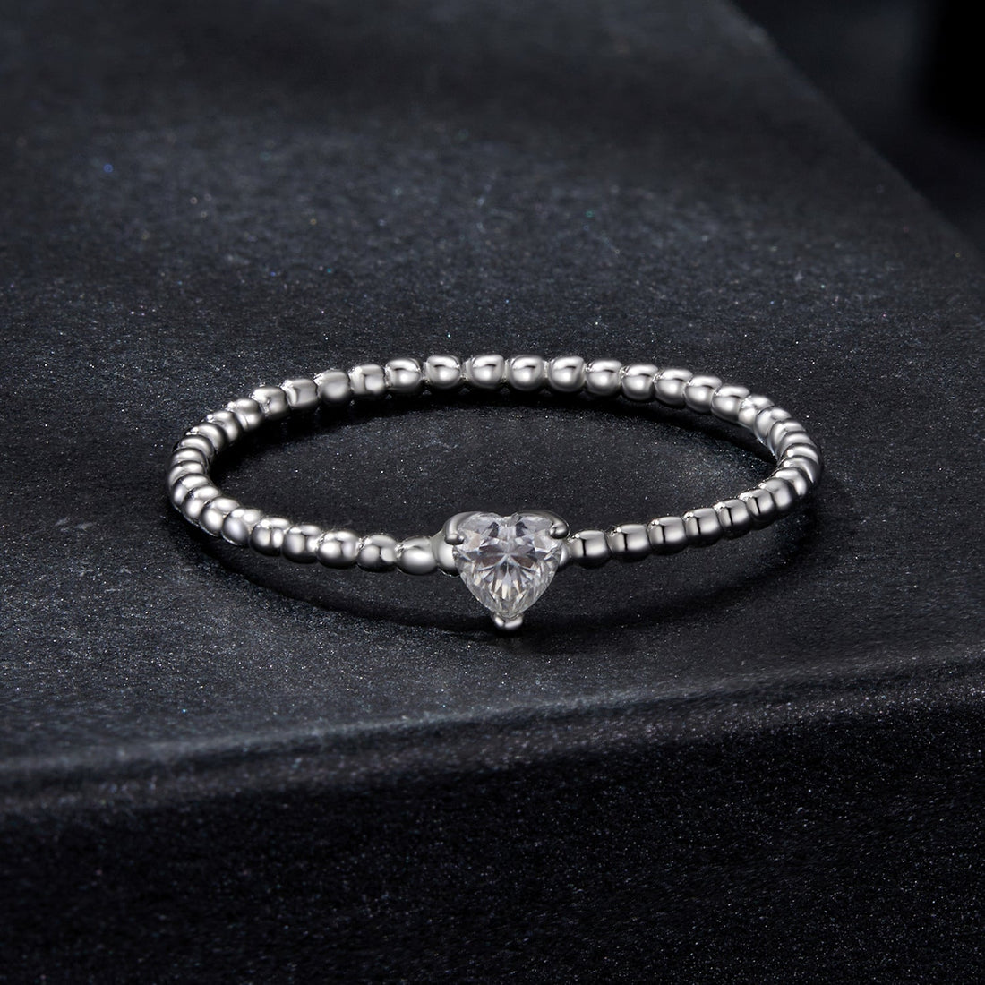 925 Sterling Silver Moissanite Ring Size 6 Plated White Gold  DestGlow