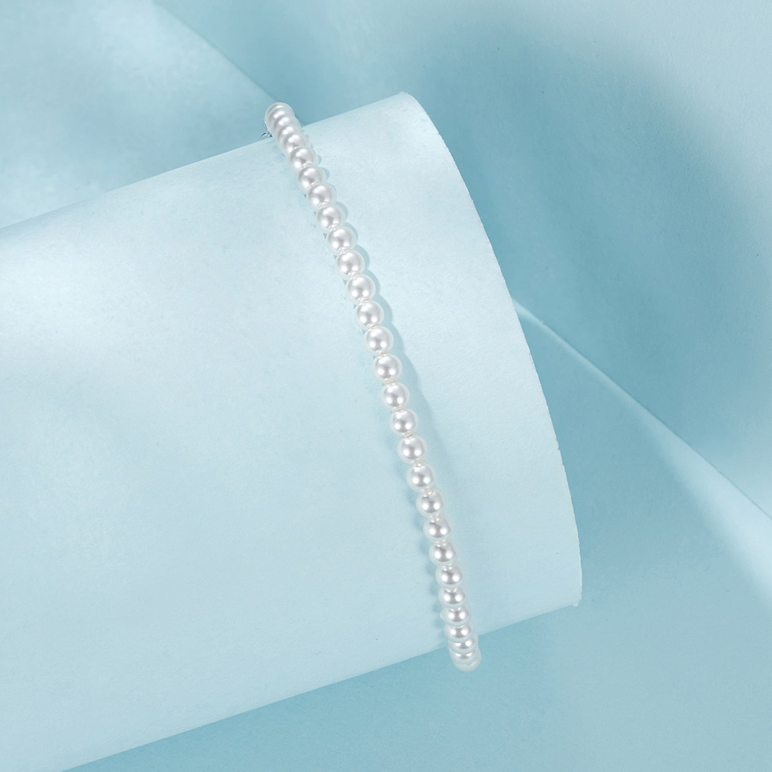 925 Sterling Silver White Gold Plated Shell Pearl Bracelet 16+6cm for Women  DestGlow