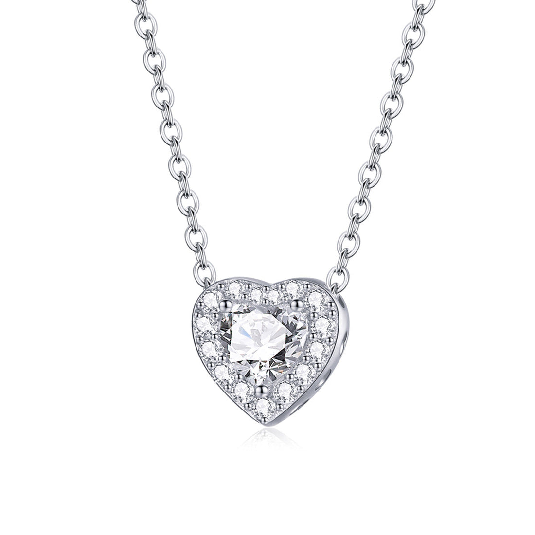 925 Sterling Silver Adjustable Cubic Zirconia Pendant Necklace for Women  DestGlow