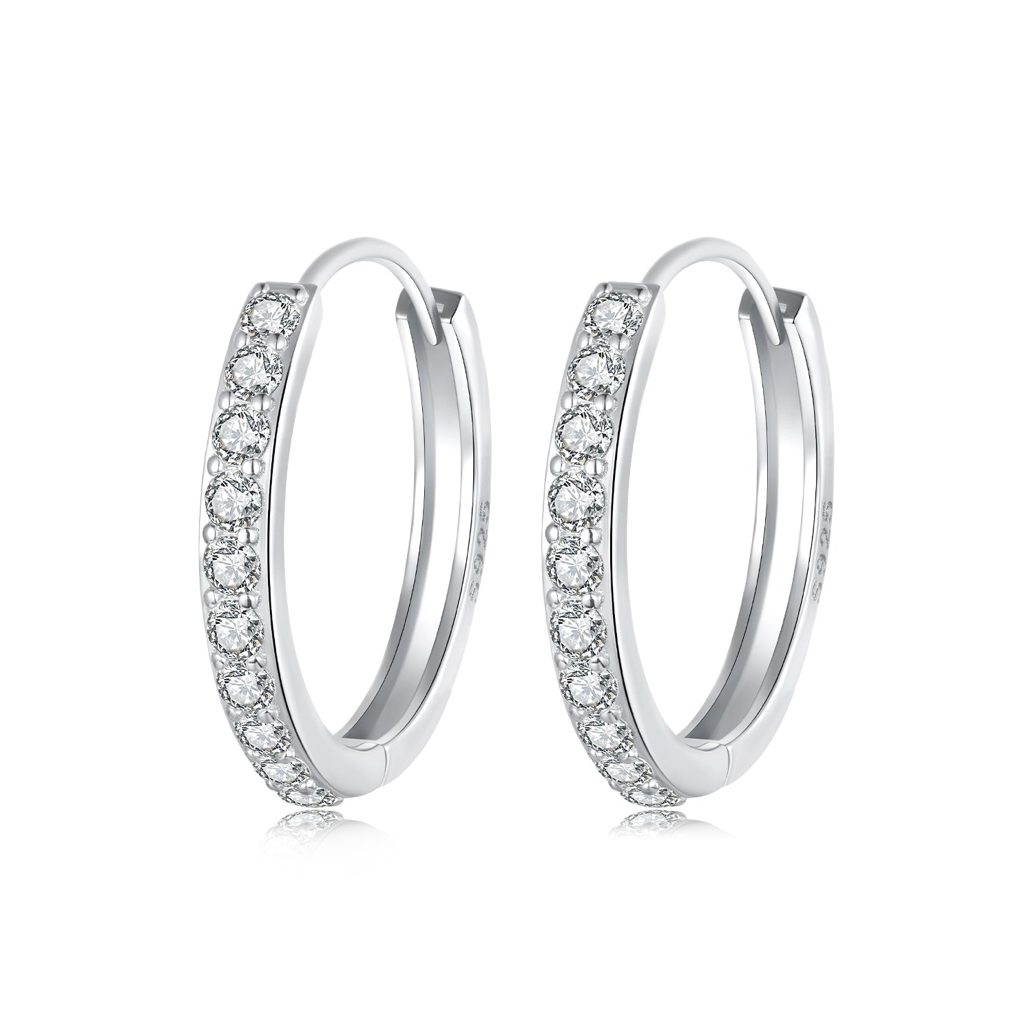 925 Sterling Silver Pavé Setting Gold Plated Earrings for Women  DestGlow