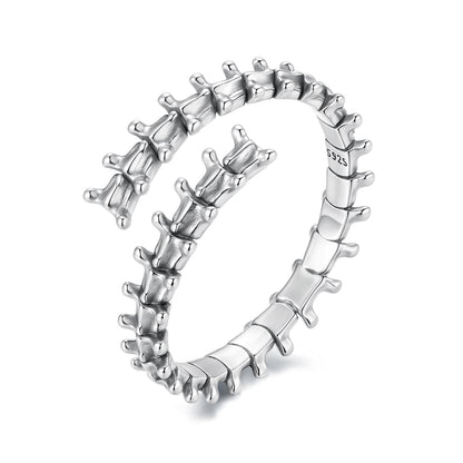 925 Sterling Silver Oxidized Silver Width 0.22-0.37cm Rings  DestGlow