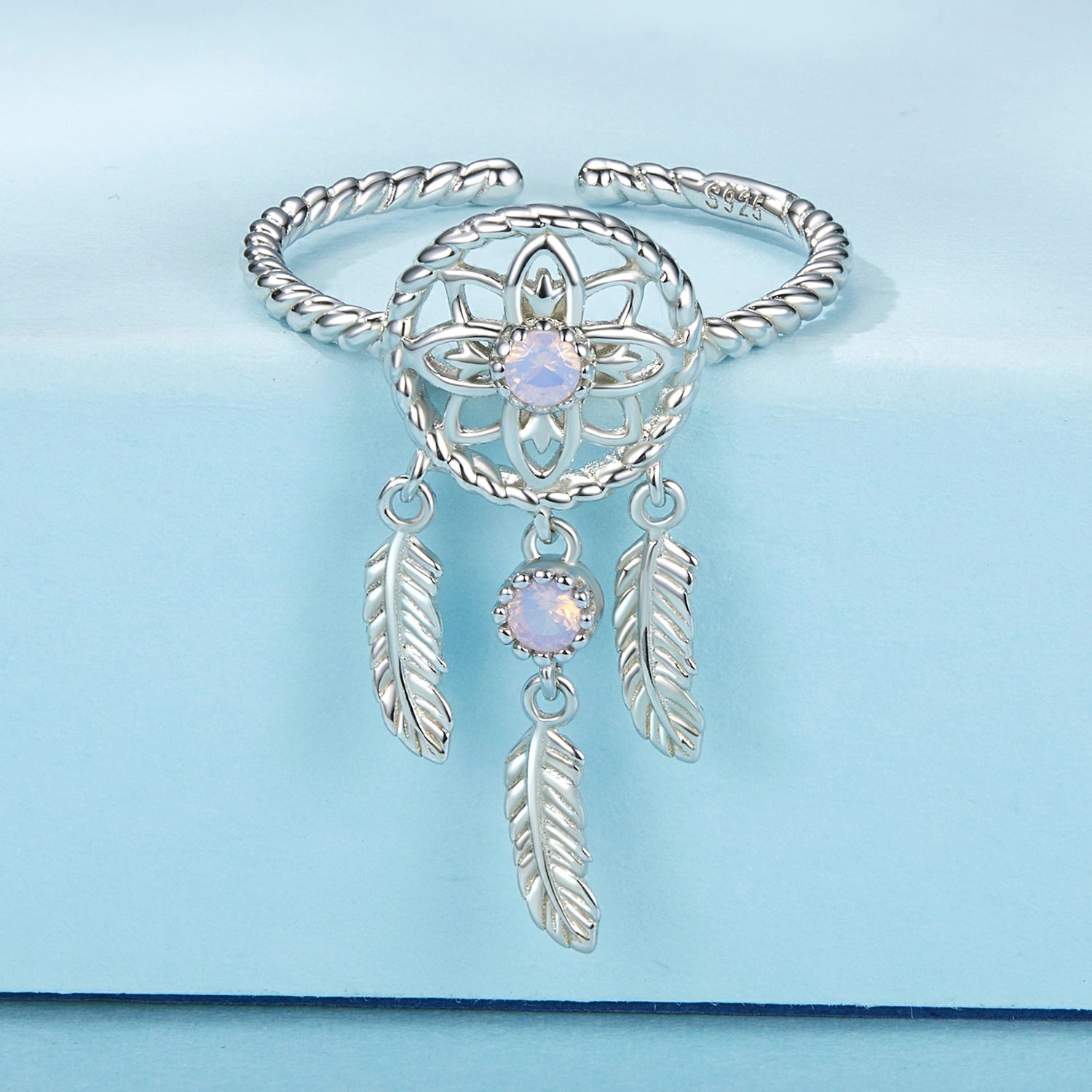 925 Sterling Silver Nano Opal Stone Ring for Women  DestGlow