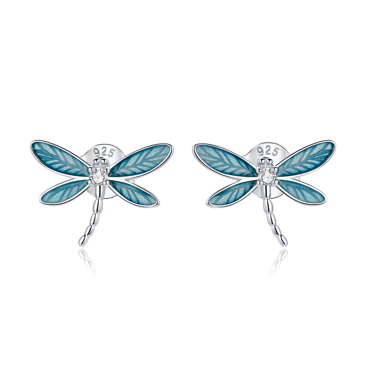 925 Sterling Silver &amp; Platinum Plated Pavé Setting CZ Earrings  DestGlow