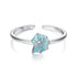 925 Sterling Silver Enamel Pavé CZ Spiral Ring for Women  DestGlow