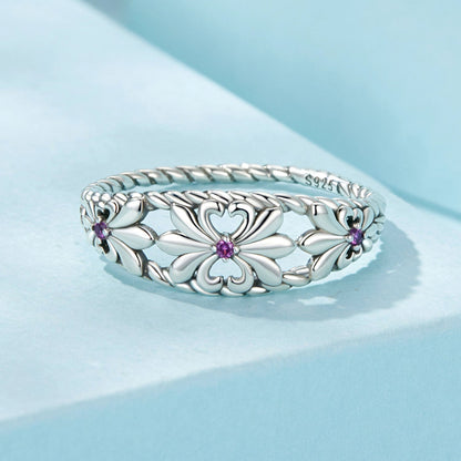 925 Sterling Silver Oxidized 1.3mm Pavé Set CZ Ring Size 6.0 for Women by Bids.com