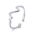 925 Sterling Silver Platinum Plated 0.1cm Ring for Men  DestGlow