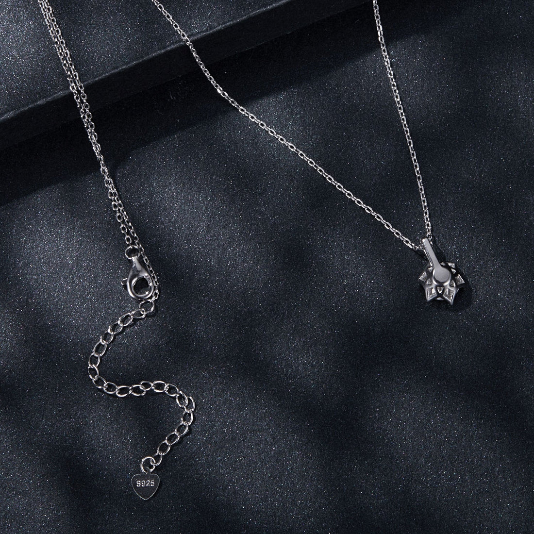 925 Sterling Silver Moissanite Plated Platinum Necklace for Women, 6.5mm, Style L, 400mm Length  DestGlow