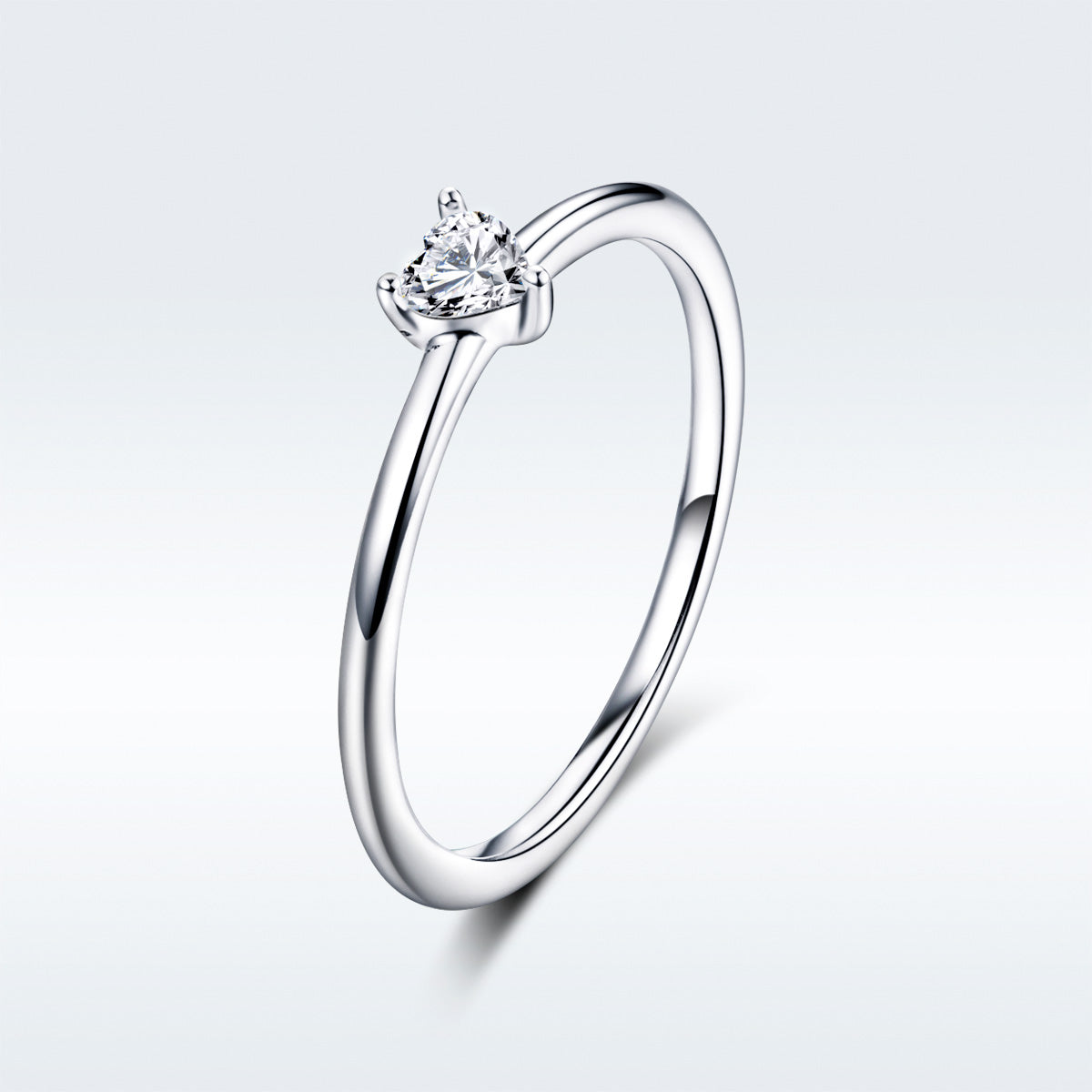 925 Sterling Silver Ring Size 6.0 with CZ and Platinum Plating for Women by Bids.com
