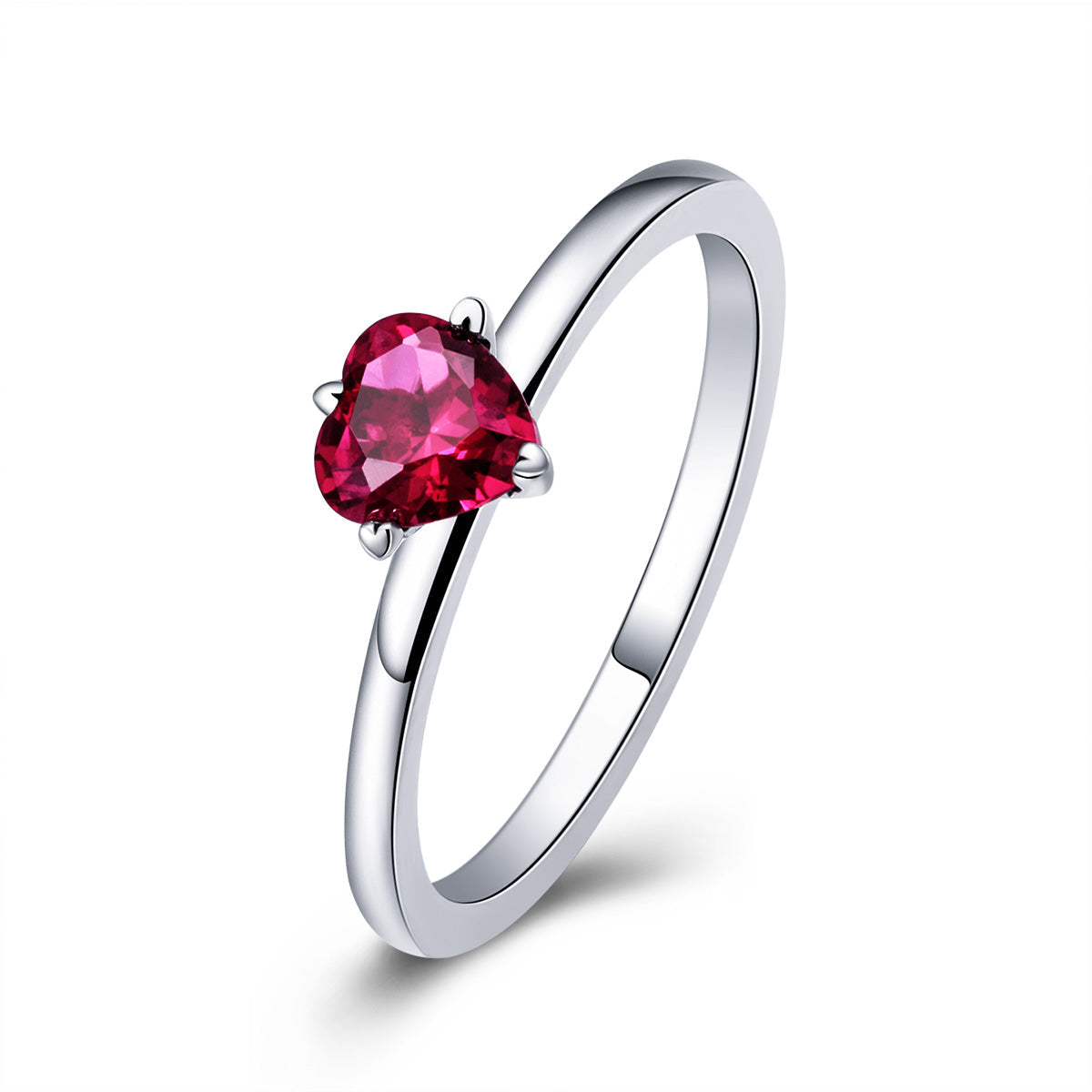 925 Sterling Silver Plated Platinum CZ Ring Size 6 for Women  DestGlow