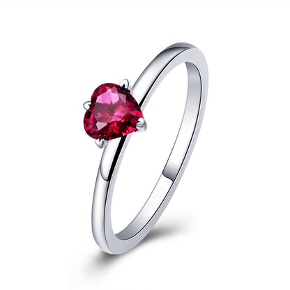 925 Sterling Silver Plated Platinum CZ Ring Size 6 for Women  DestGlow