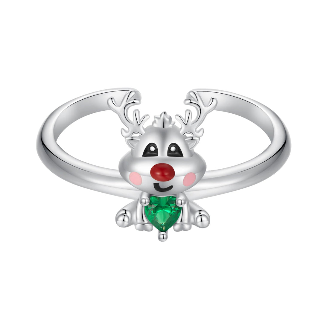 925 Sterling Silver Enamel Pavé CZ Ring  DestGlow