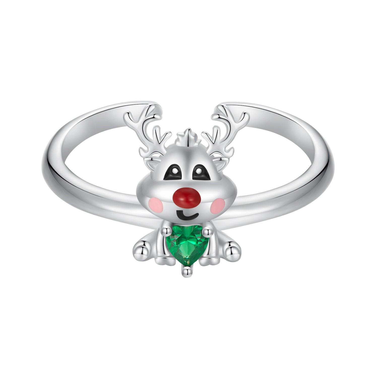 925 Sterling Silver Enamel Pavé CZ Ring  DestGlow