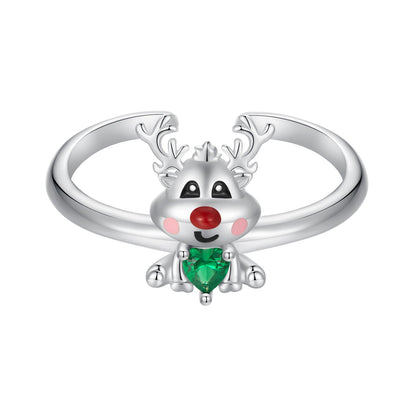 925 Sterling Silver Enamel Pavé CZ Ring  DestGlow