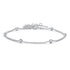 925 Sterling Silver & Plated White Gold Bracelet with Adjustable Length  DestGlow