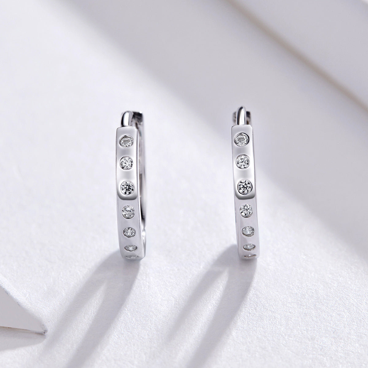 925 Sterling Silver Earrings with Pavé Setting CZ for Women  DestGlow