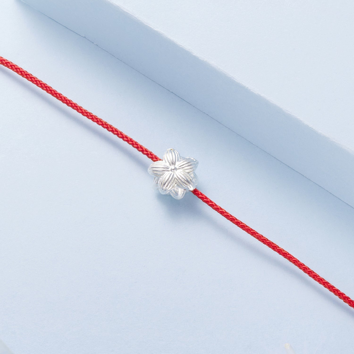925 Sterling Silver Bracelet with White Gold Plating and Cotton Cord for Women  DestGlow