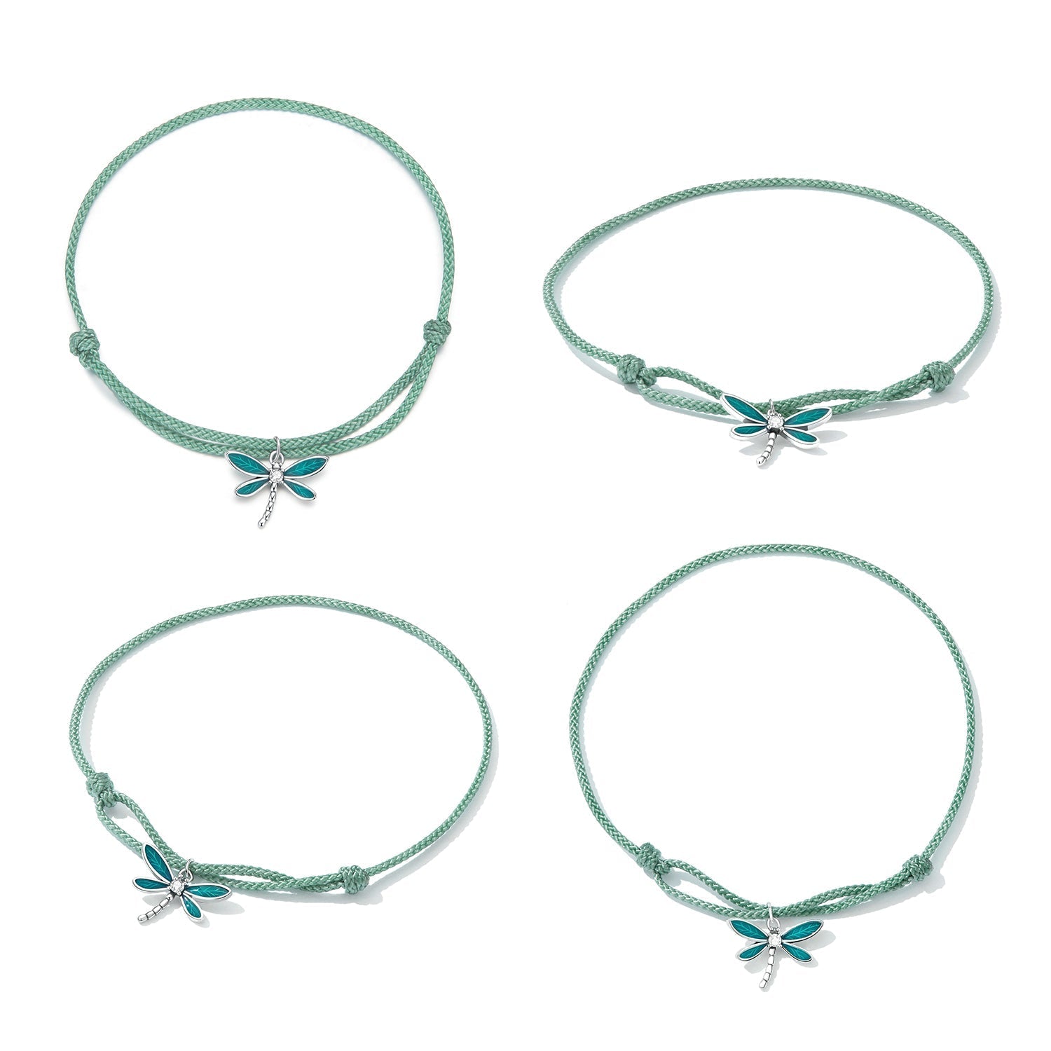 925 Sterling Silver Adjustable Bracelet with CZ and Enamel in Oxidized Finish for Women  DestGlow