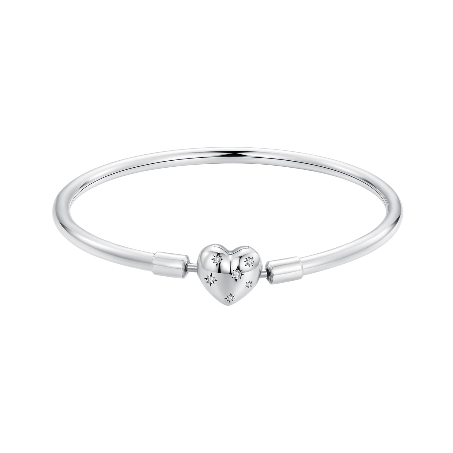 925 Sterling Silver White Gold Plated 17.0cm CZ Bracelet for Women  DestGlow