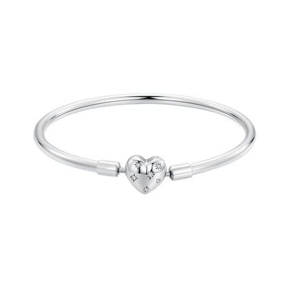 925 Sterling Silver White Gold Plated 17.0cm CZ Bracelet for Women  DestGlow