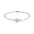 925 Sterling Silver White Gold Plated 17.0cm CZ Bracelet for Women  DestGlow
