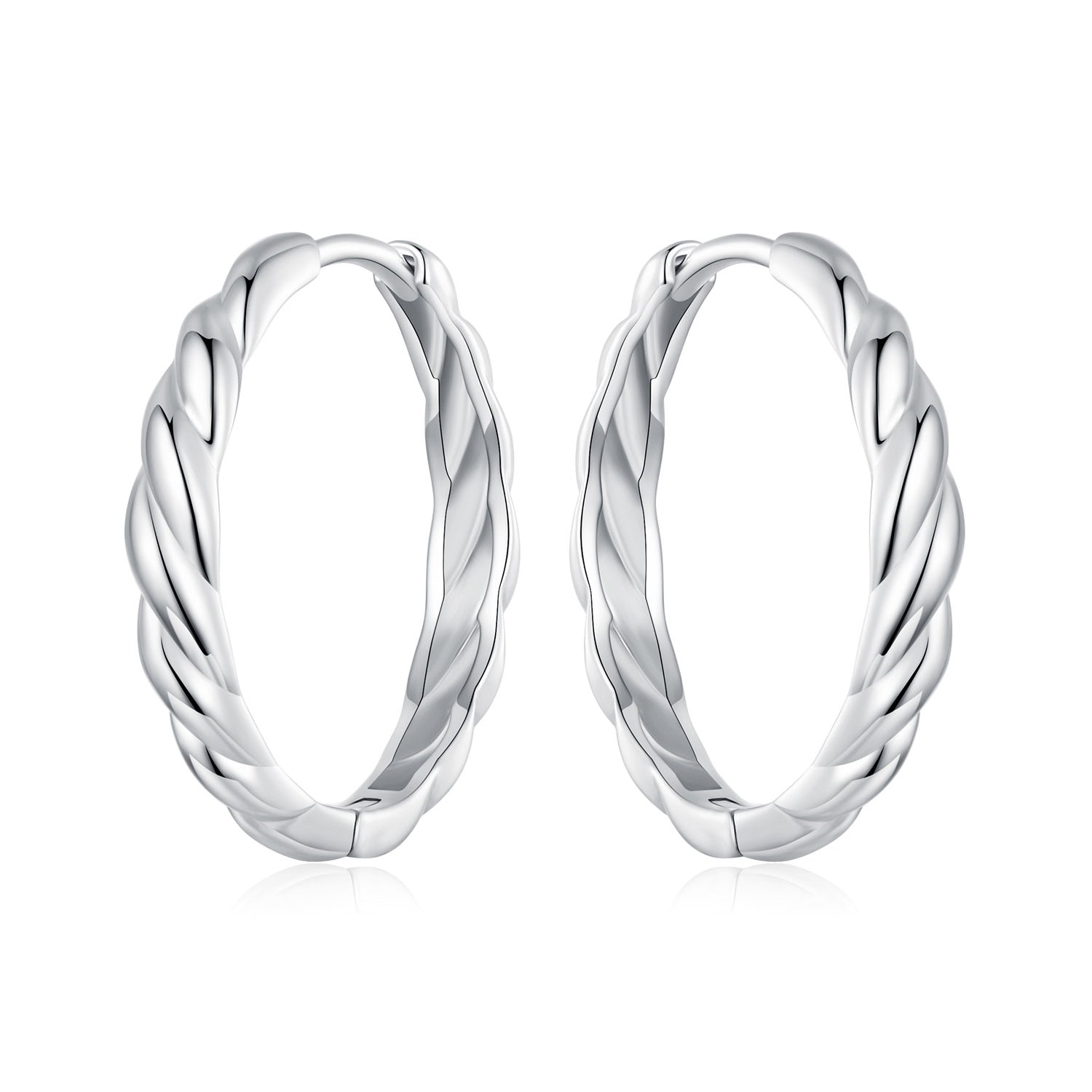 925 Sterling Silver Plated White Gold Earrings for Women - Size 11*3mm  DestGlow