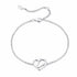 925 Sterling Silver Plated White Gold Bracelet 21cm for Women  DestGlow
