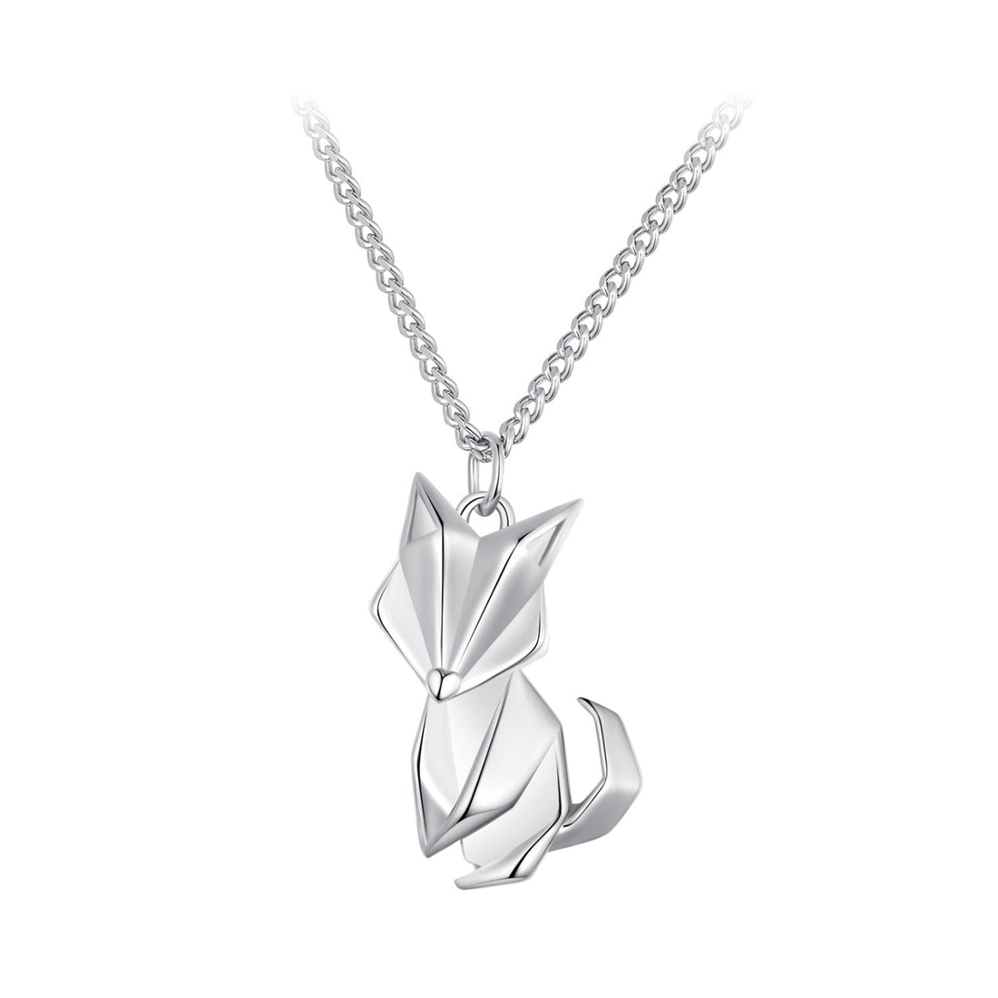 925 Sterling Silver 16mm x 10mm Platinum Plated Necklace for Unisex  DestGlow
