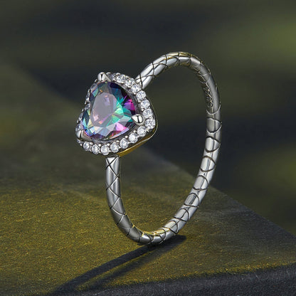 925 Sterling Silver Heart 8mm CZ Ring Size 6 for Women  DestGlow