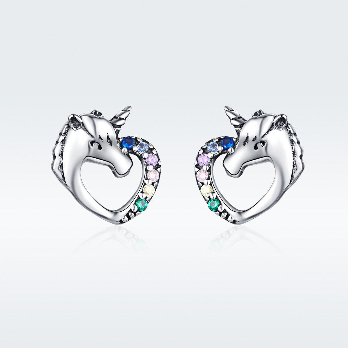 925 Sterling Silver Earrings with Oxidized Finish and Pavé Setting  DestGlow