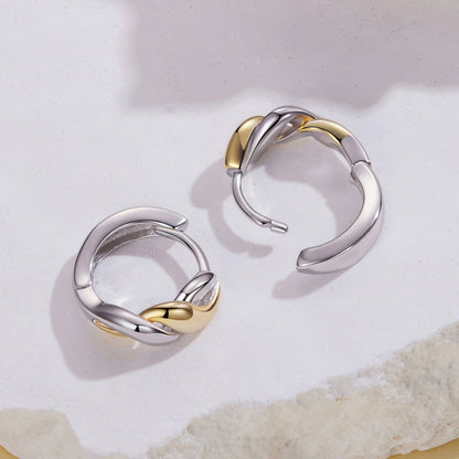 925 Sterling Silver Earrings with Plated White Gold and Gold for Women  DestGlow