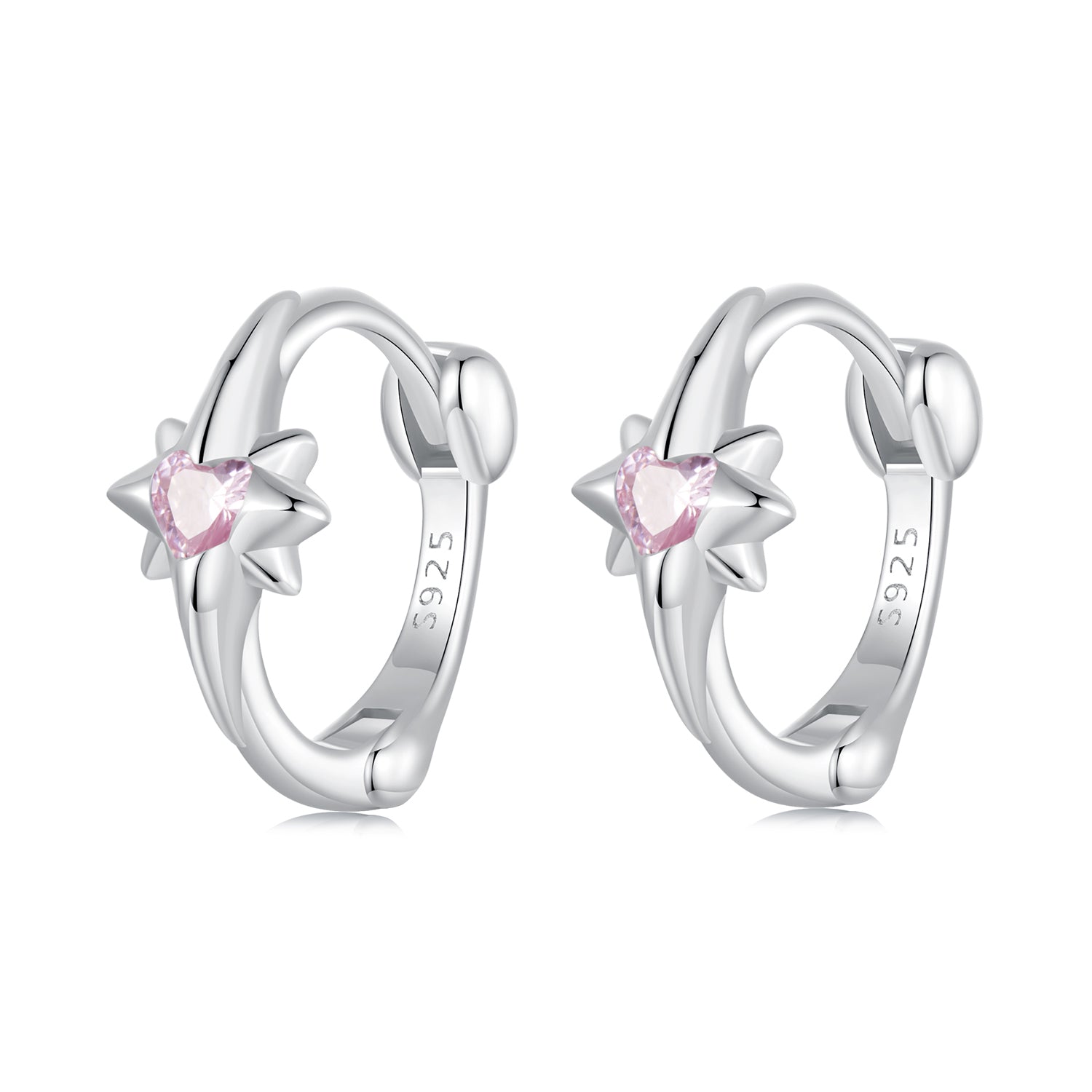 925 Sterling Silver White Gold Plated Earrings with CZ for Women  DestGlow