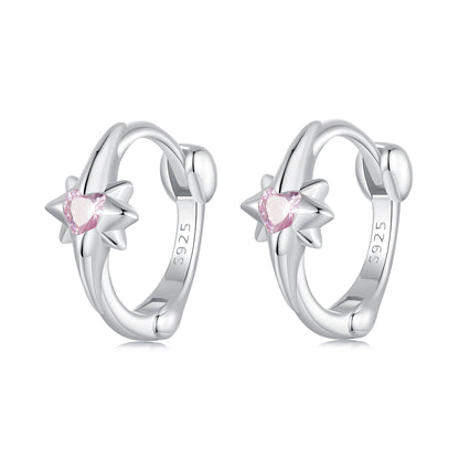 925 Sterling Silver White Gold Plated Earrings with CZ for Women  DestGlow