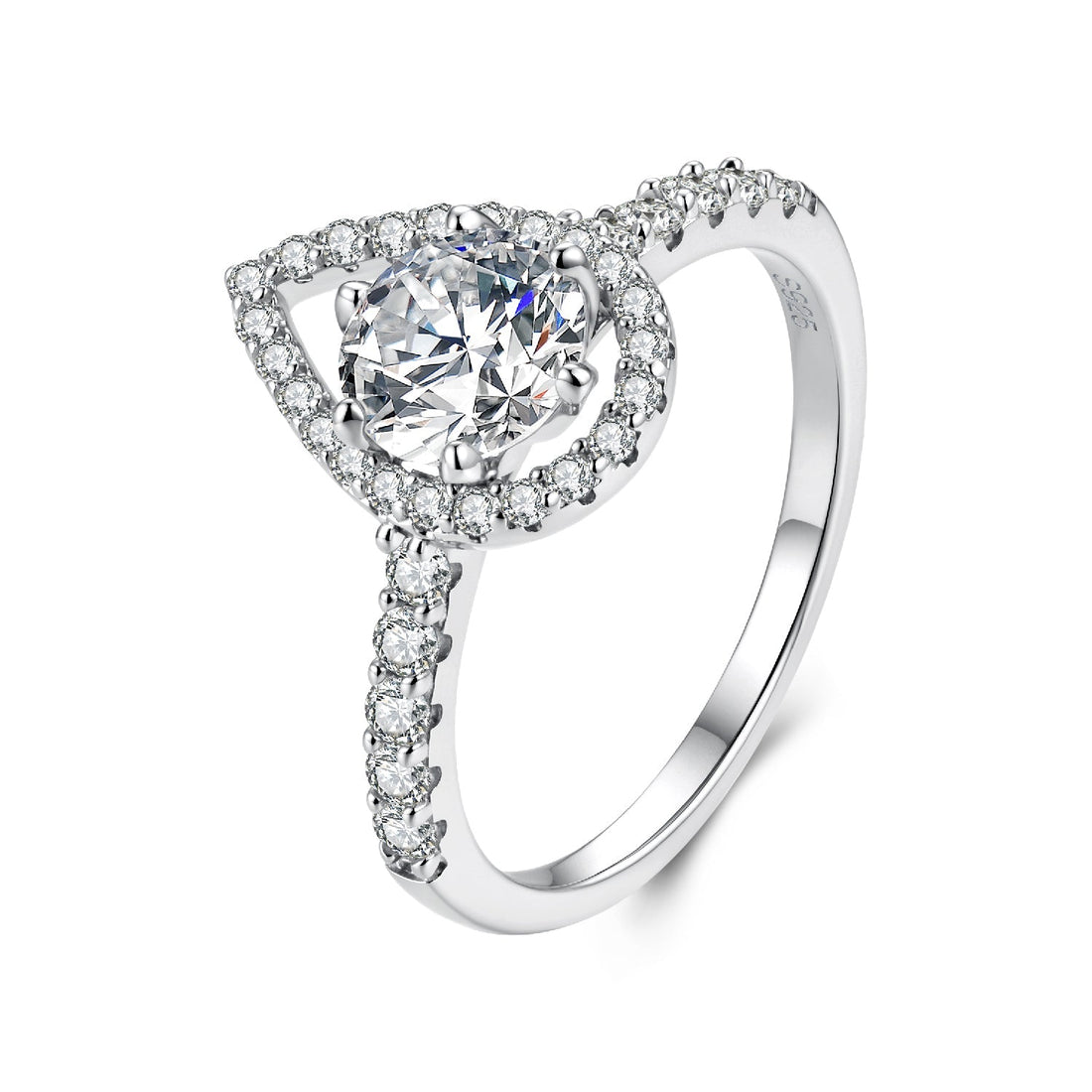 925 Sterling Silver Moissanite 1 Carat Pendant Ring Size 6 for Women  DestGlow