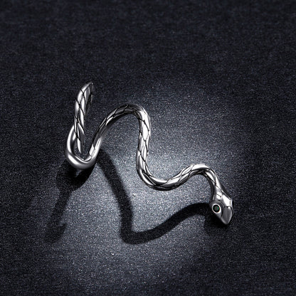 925 Sterling Silver Oxidized 2.5x1.9 cm Pavé Setting CZ Earrings for Women
