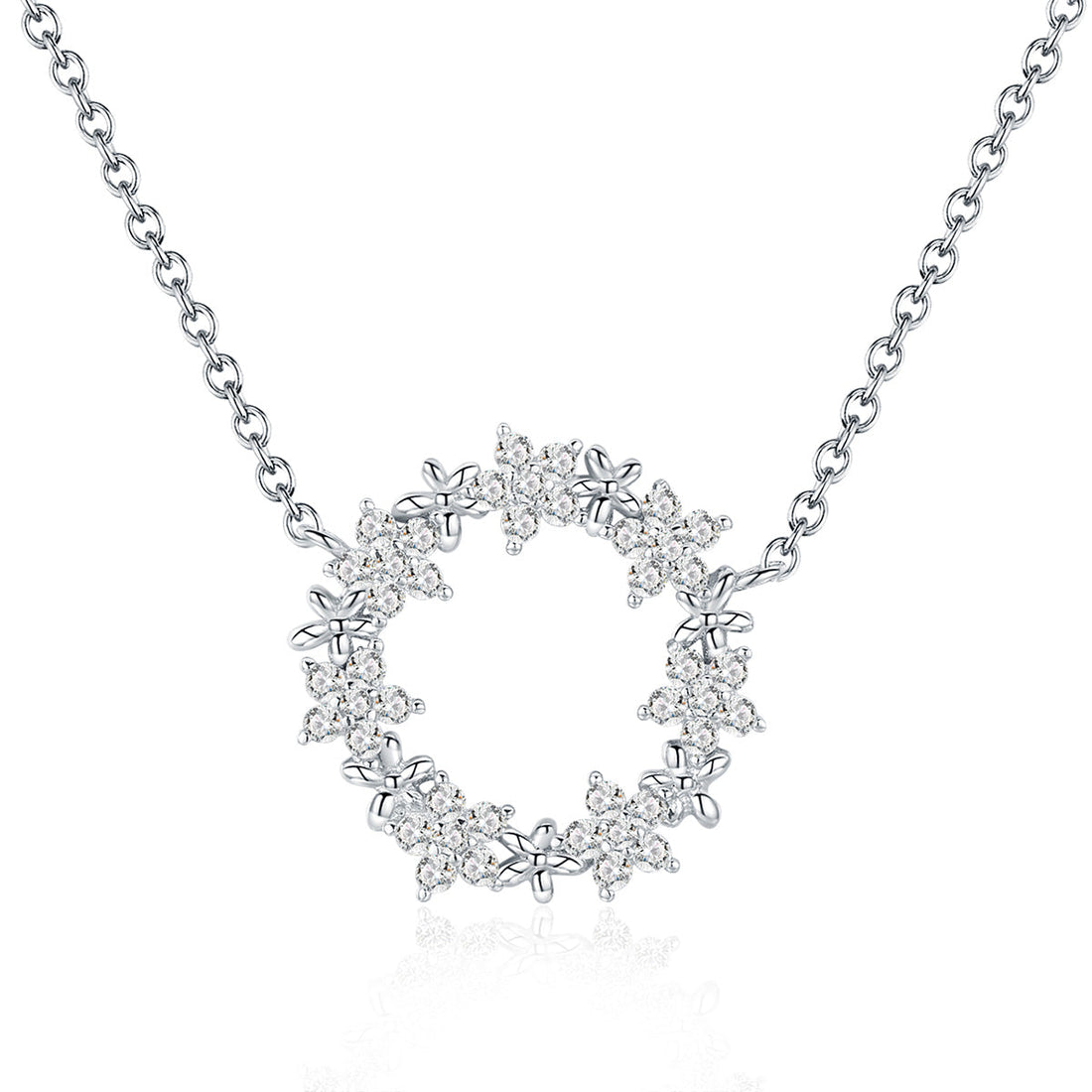 925 Sterling Silver Necklace with Pendant 1.6cm for Women  DestGlow