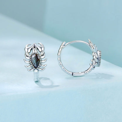 925 Sterling Silver Earrings with Transparent Glass - 13*8mm for Women  DestGlow