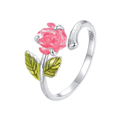 925 Sterling Silver Enamel Resin Ring 1.7mm Width  DestGlow