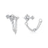 925 Sterling Silver White Gold Plated Pavé Setting CZ Earrings, 1.5cm for Women  DestGlow
