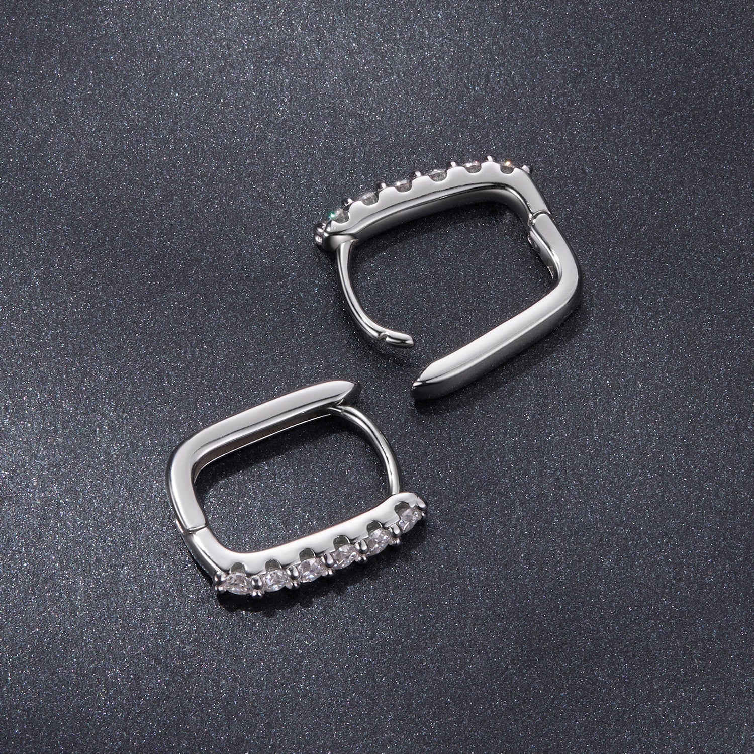 925 Sterling Silver Moissanite Earrings 1.4cm for Women