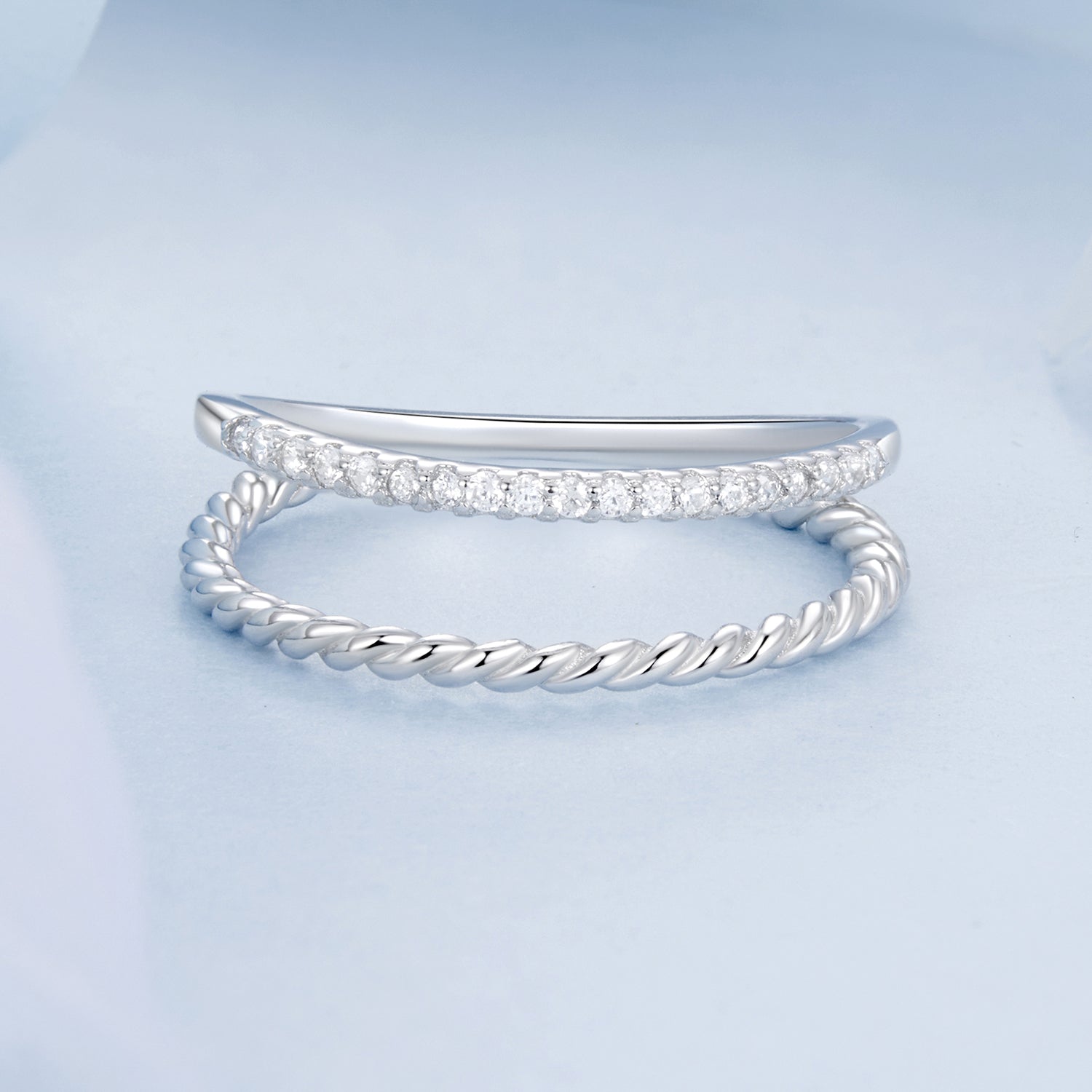 925 Sterling Silver Ring 6.0 Size with Pavé Setting CZ  DestGlow