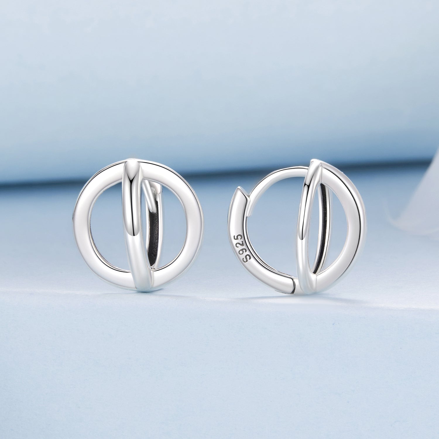 925 Sterling Silver Earrings - Oxidized Silver Finish, 1.3cm for Women  DestGlow