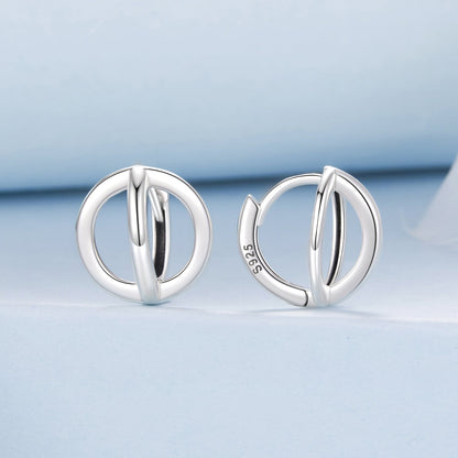 925 Sterling Silver Earrings - Oxidized Silver Finish, 1.3cm for Women  DestGlow