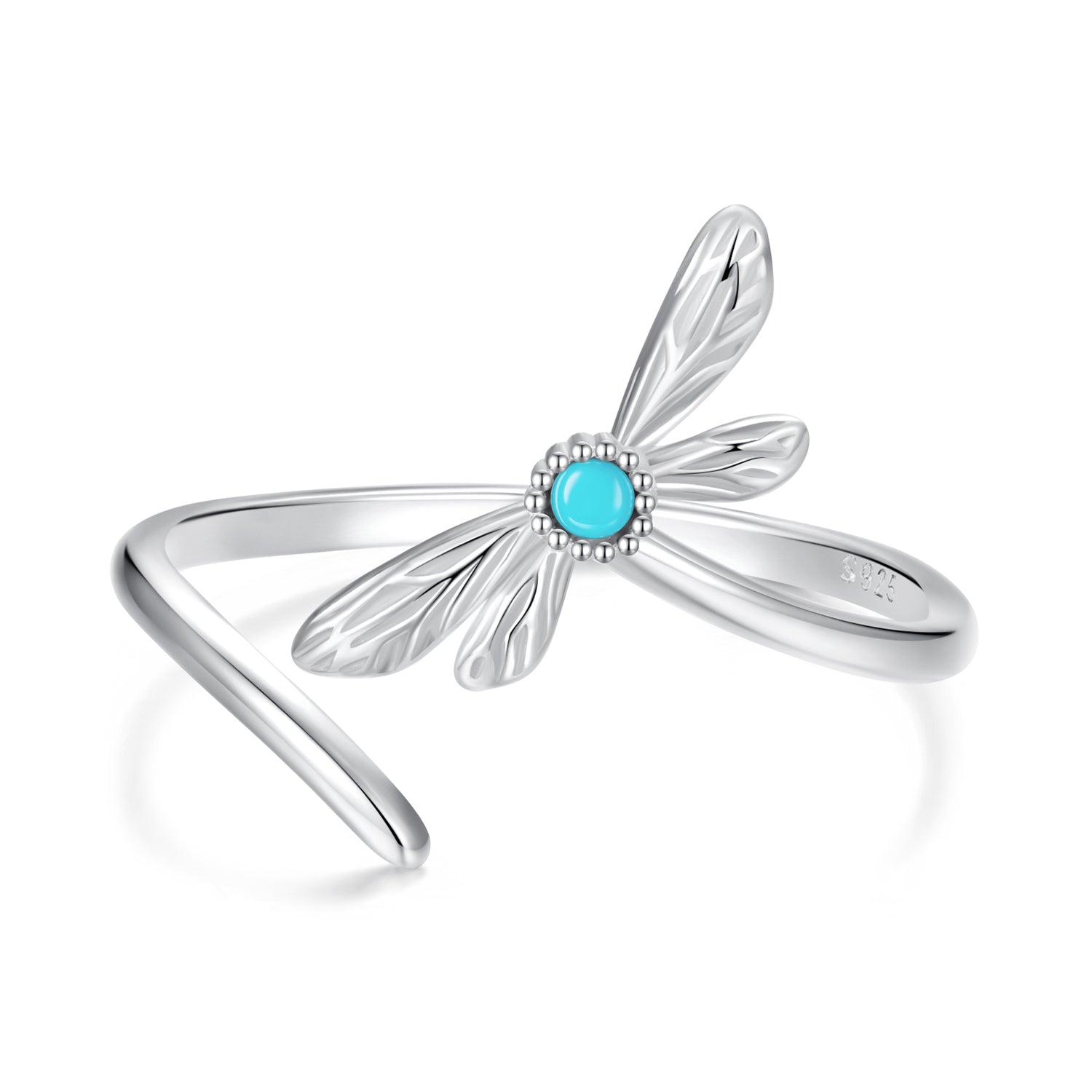925 Sterling Silver Synthetic Turquoise Pendant 0.5*1.5cm for Women  DestGlow